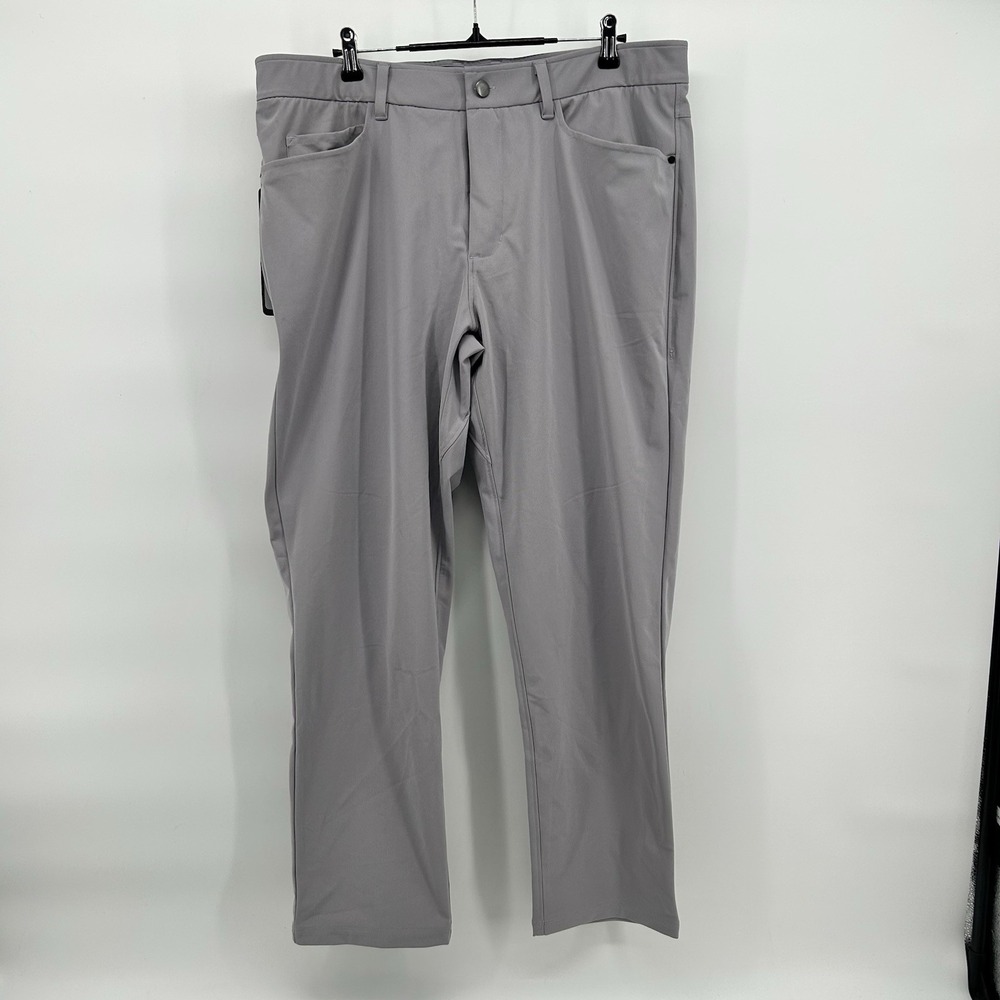 CRZ Yoga Mens 36x30 Golf Pants Gull Gray‎ Stretch Performance Resort Travel NWT